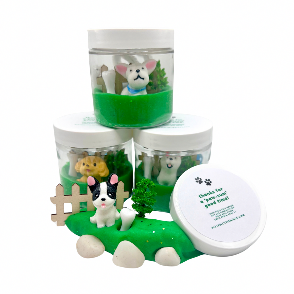 Puppy Party Mini Play Dough Favors for Kids Birthday